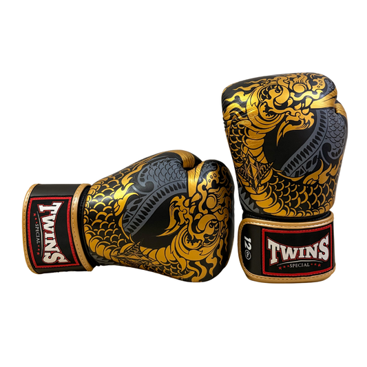 Twins Special Fancy Boxing Gloves FBGVL4-52 Gold Black