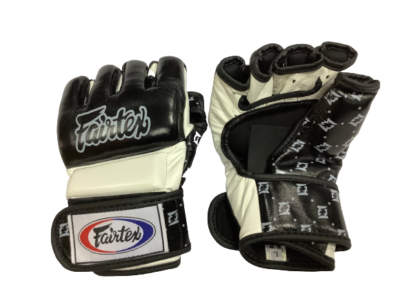 Buy Online for Fairtex MMA Gloves FGV17 Split Knuckles Black White