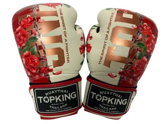 Top King Boxing Gloves TKBGRS ROSE WHITE