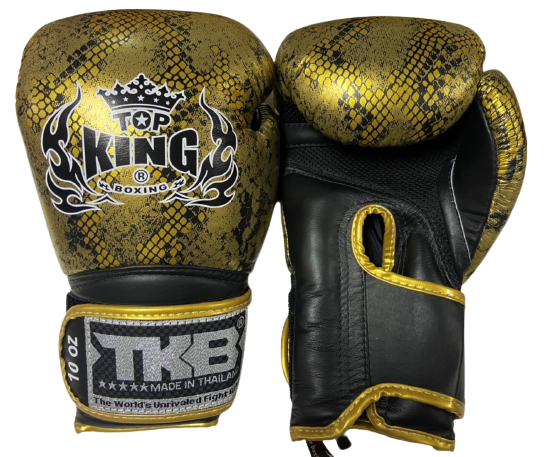 Top King Boxing Gloves "Super Snake" AIR TKBGSS-02 Black(Gold)