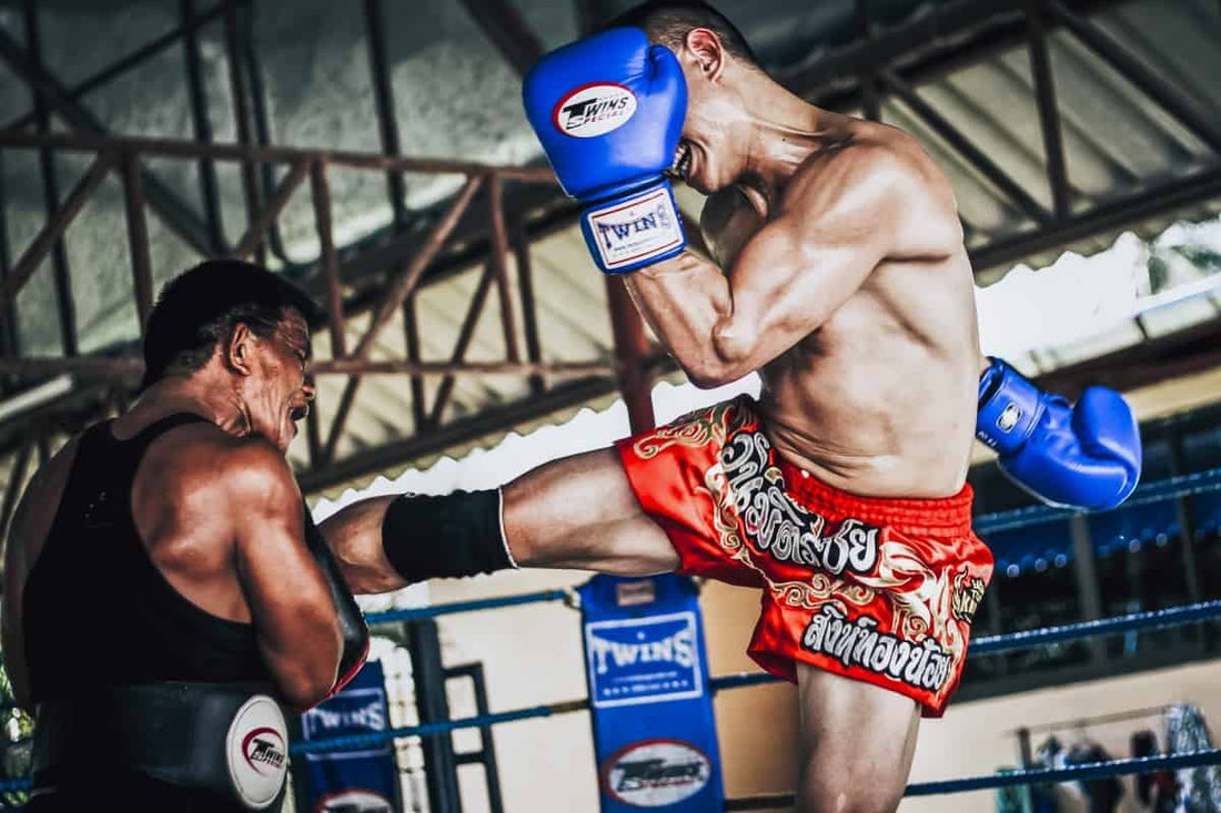 Muay Thai Short Boxing Thaïlande Short Kickboxing MMA Boxe Sport  Entraînement Gym, Muay Thai Bleu, L-XL : : Mode