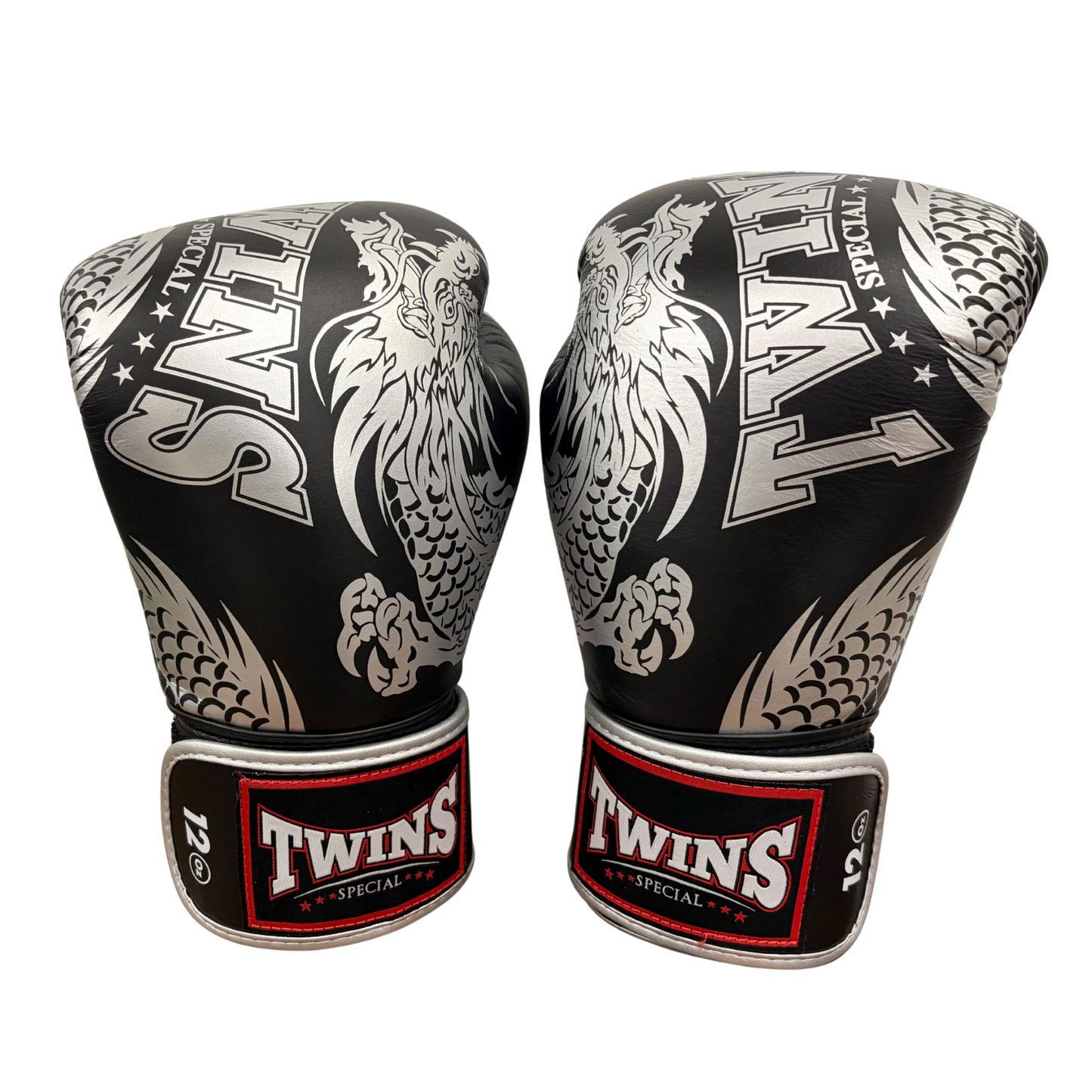 Twins Special Fancy FBGVL4-49 SILVER/BLACK BOXING GLOVES