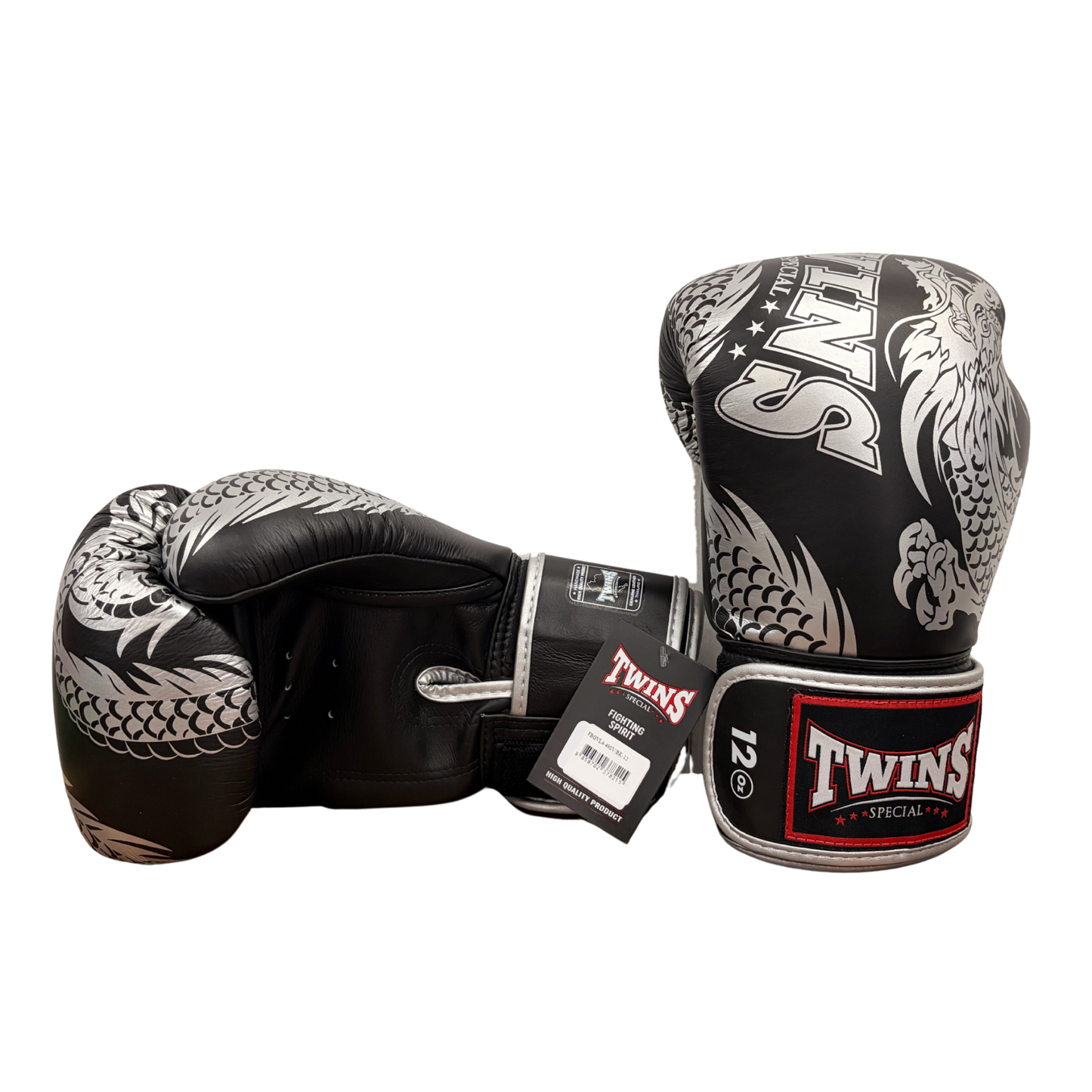 Twins Special Fancy FBGVL4-49 SILVER/BLACK BOXING GLOVES
