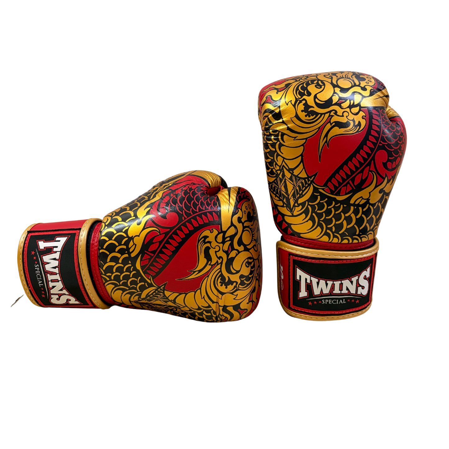 Twins Special Fancy Boxing Gloves FBGVL4-52 Gold Red