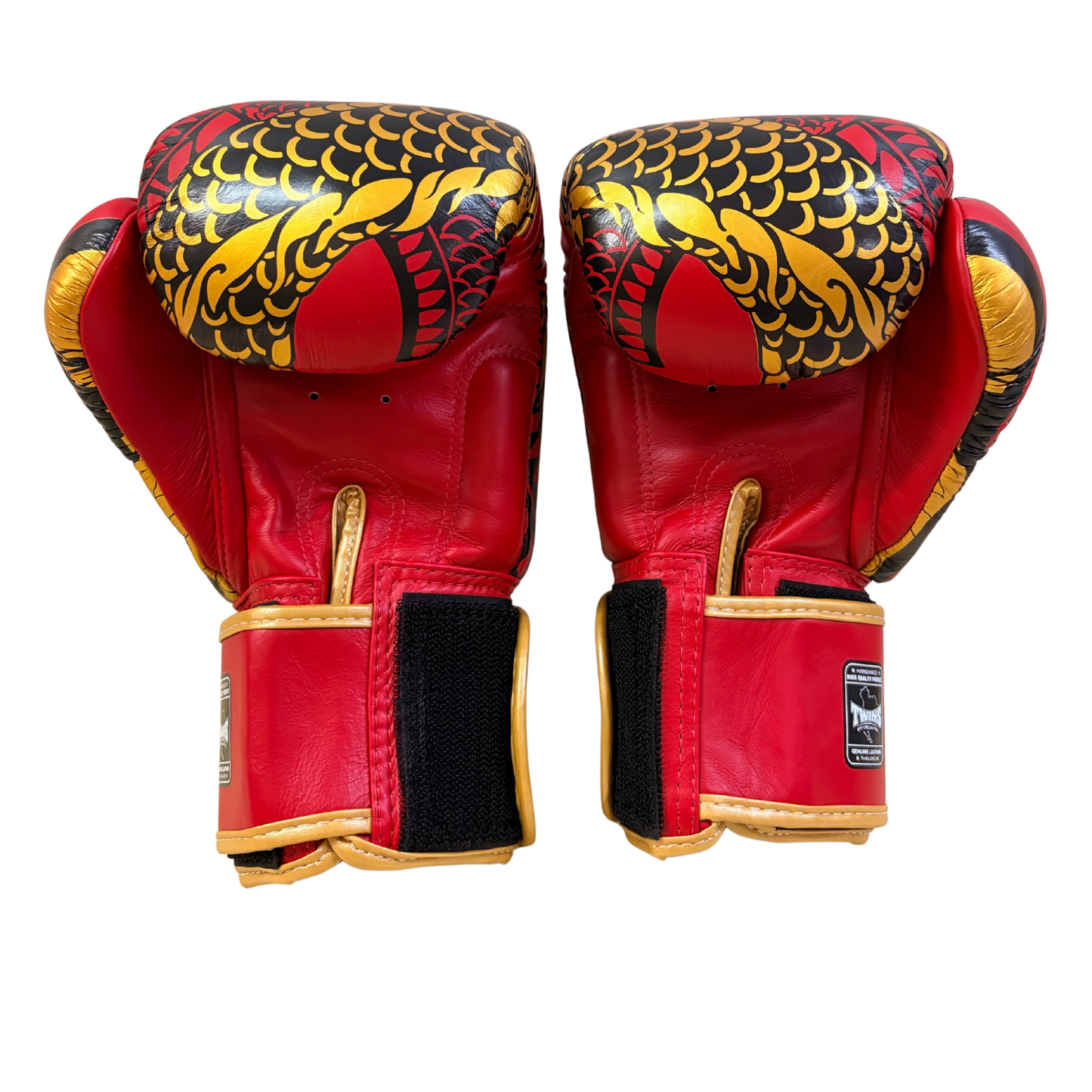Twins Special Fancy Boxing Gloves FBGVL4-52 Gold Red
