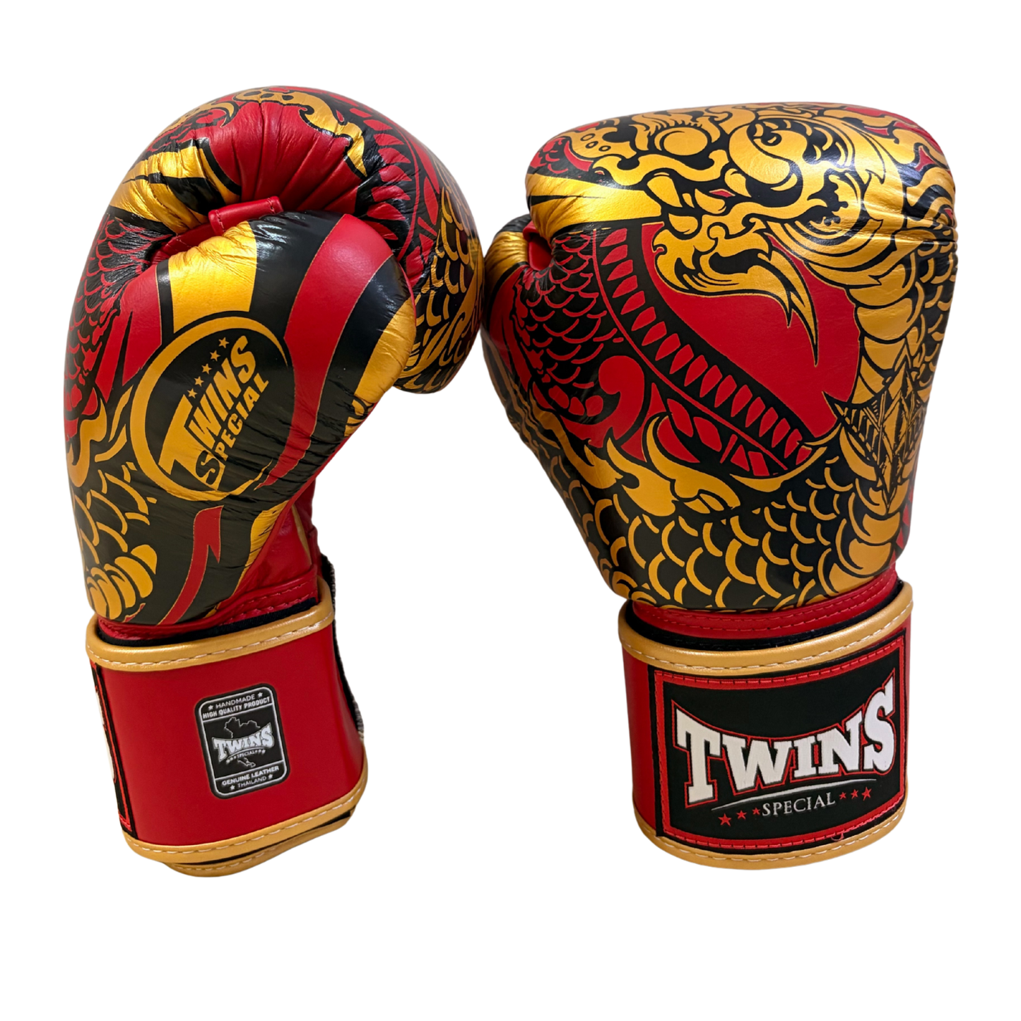 Twins Special Fancy Boxing Gloves FBGVL4-52 Gold Red