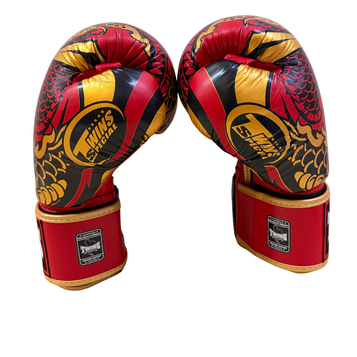 Twins Special Fancy Boxing Gloves FBGVL4-52 Gold Red