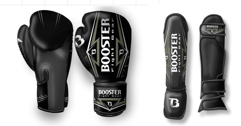 Booster Shin Guards WAR SERIES Black Grey