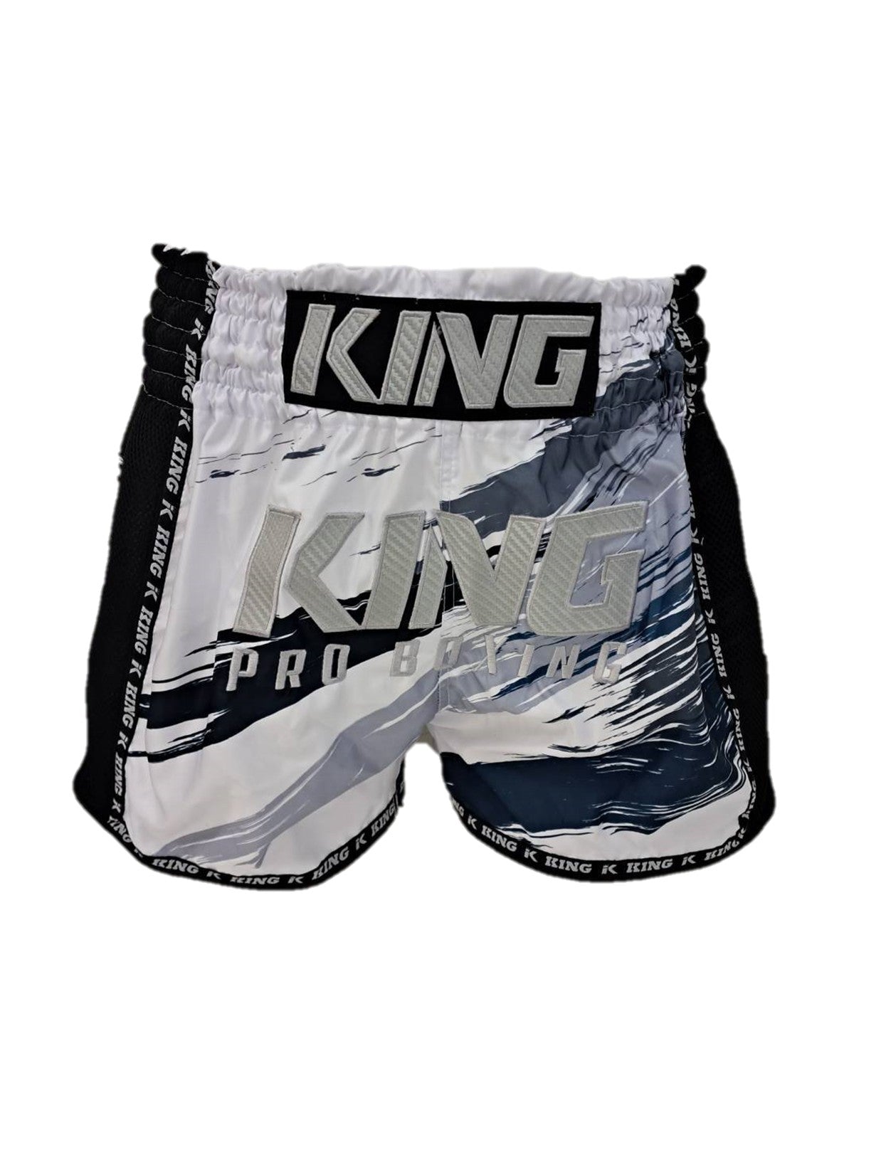 King Pro Boxing Shorts New Wave White