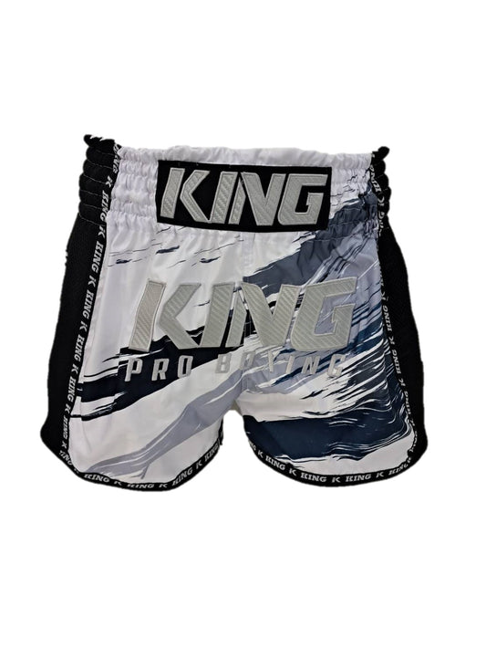 King Pro Boxing Shorts New Wave White