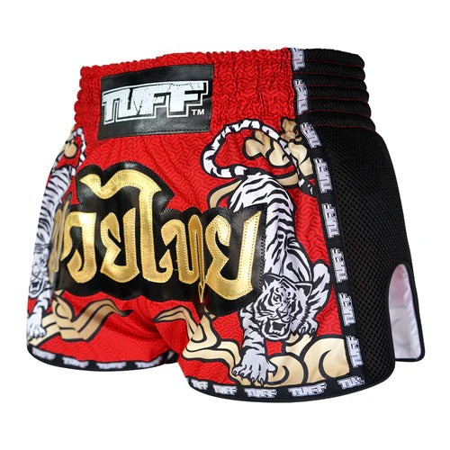 กางเกงมวยไทย Tuff-MRS301 สีแดง