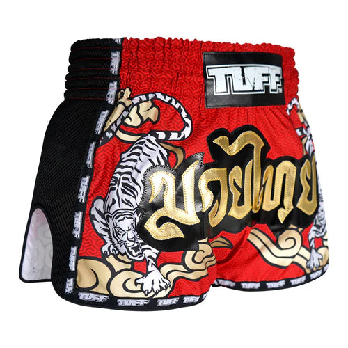 กางเกงมวยไทย Tuff-MRS301 สีแดง
