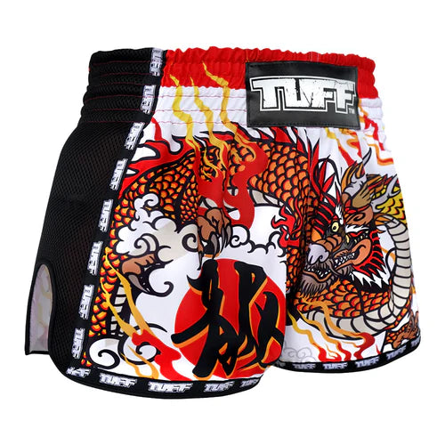 กางเกงมวยไทย TUF-MRS204 สีขาว