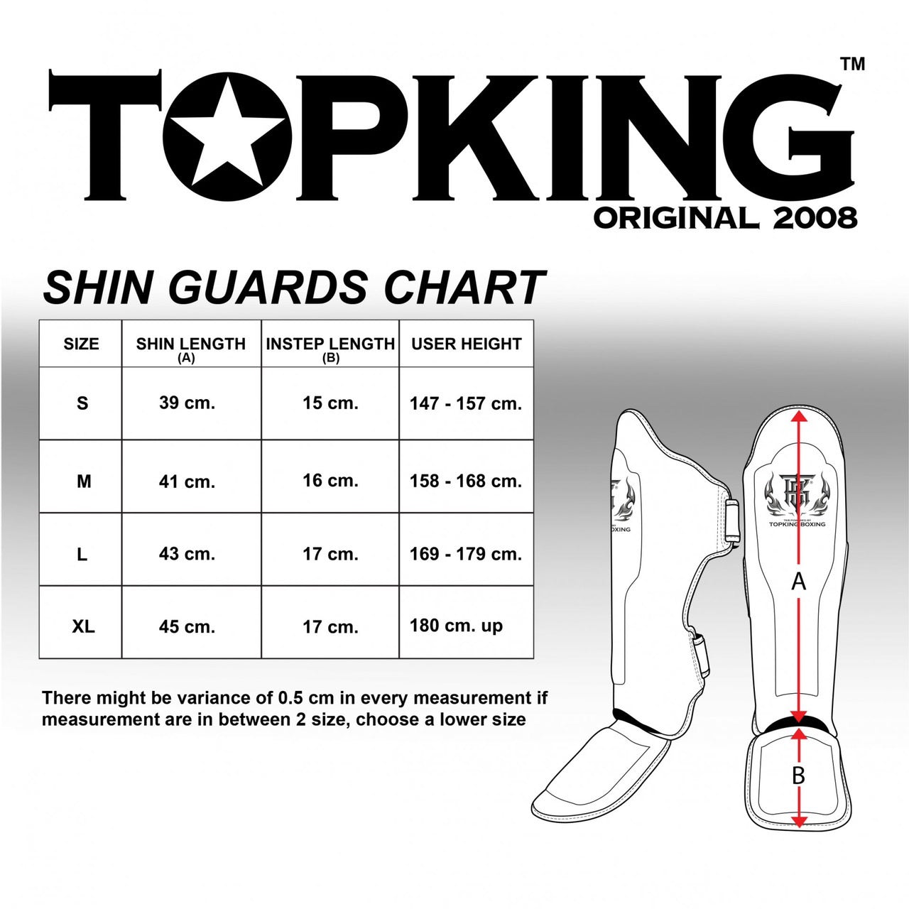 Top King Shinguards TKSGP-GL Red