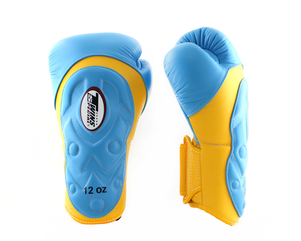 Twins Special Boxing Gloves BGVL6 Yellow Light Blue