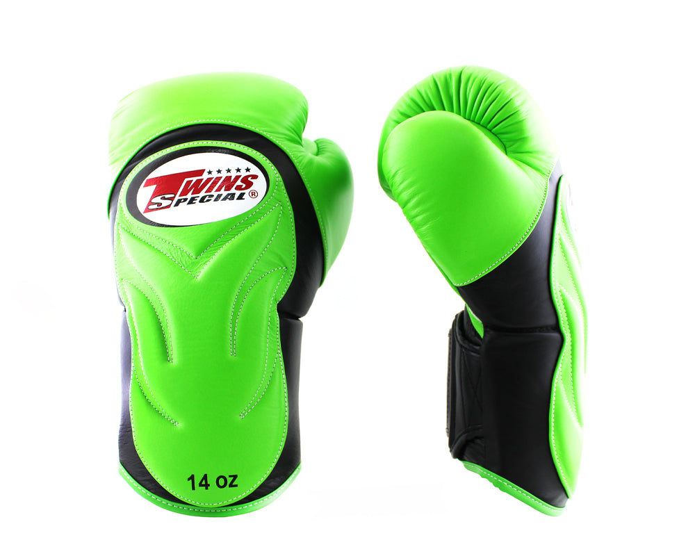 Twins Special bgvl6 สีดำ/เขียว BOXING GLOVES