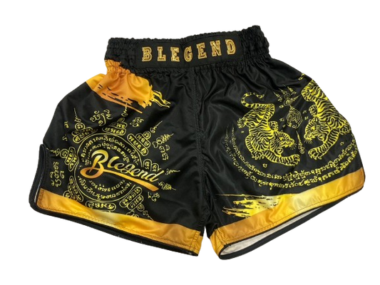 Blegend Boxing Shorts Gold Tiger