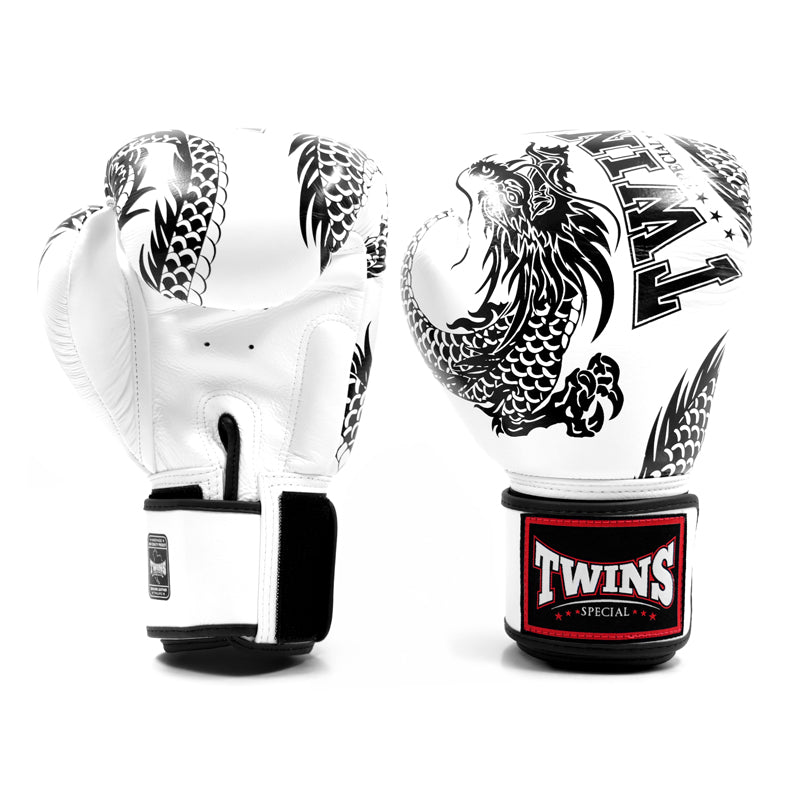Twins Special Fancy FBGVL4-49 Black/White  Boxing Gloves