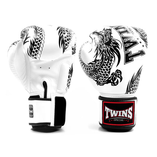 Twins Special Fancy FBGVL4-49 Black/White  Boxing Gloves