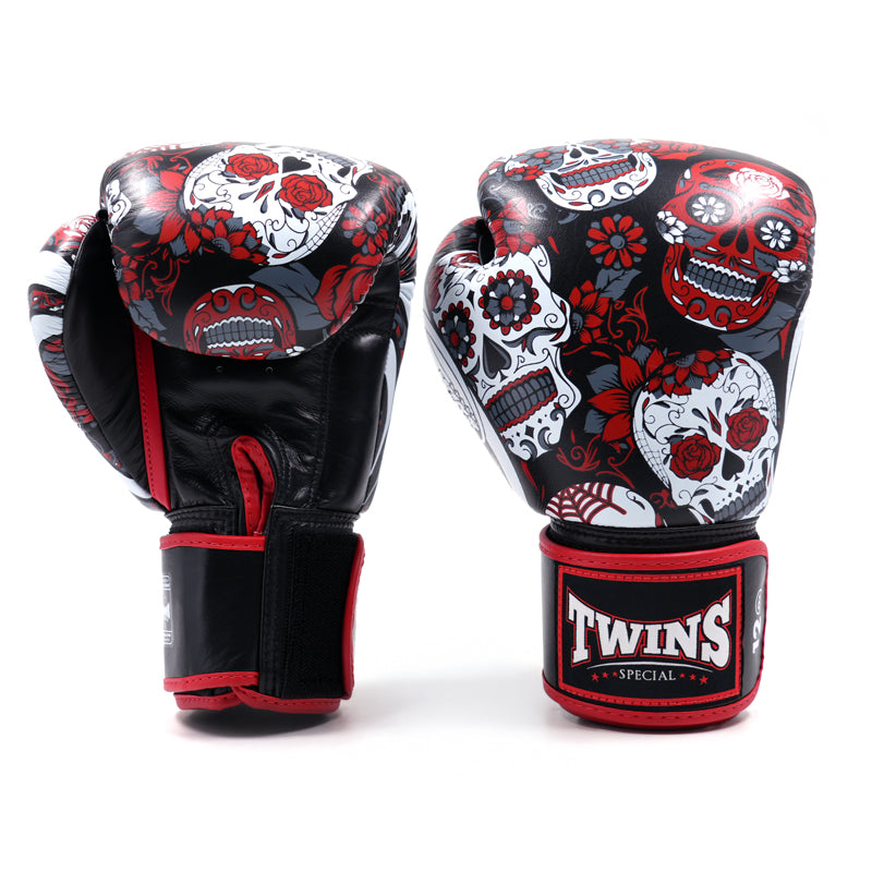 Twins Special Fancy FBGVL4-53 SKULL RED/BLACK BOXING GLOVES