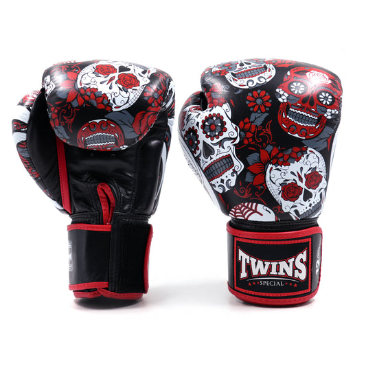 Twins Special Fancy FBGVL4-53 SKULL RED/BLACK BOXING GLOVES