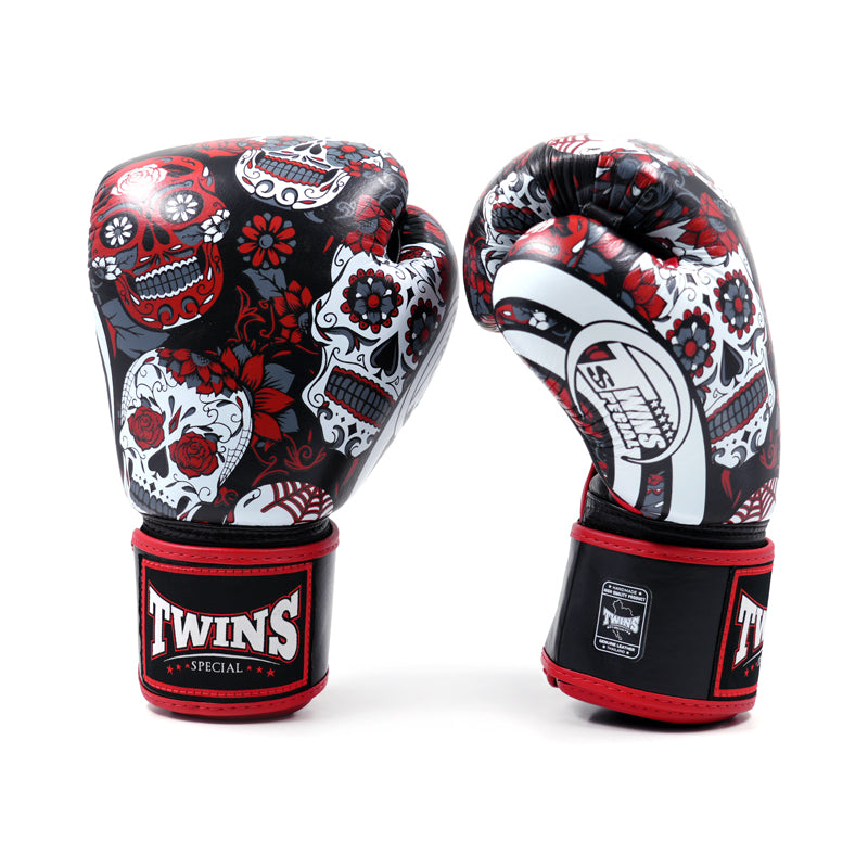 Twins Special Fancy FBGVL4-53 SKULL RED/BLACK BOXING GLOVES