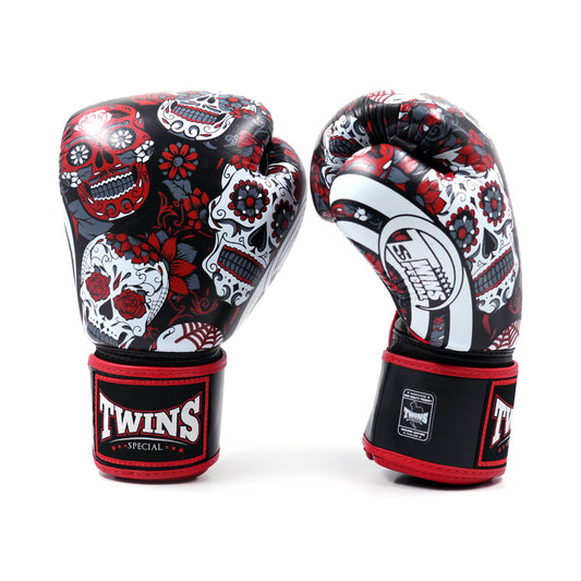 Twins Special Fancy FBGVL4-53 SKULL RED/BLACK BOXING GLOVES