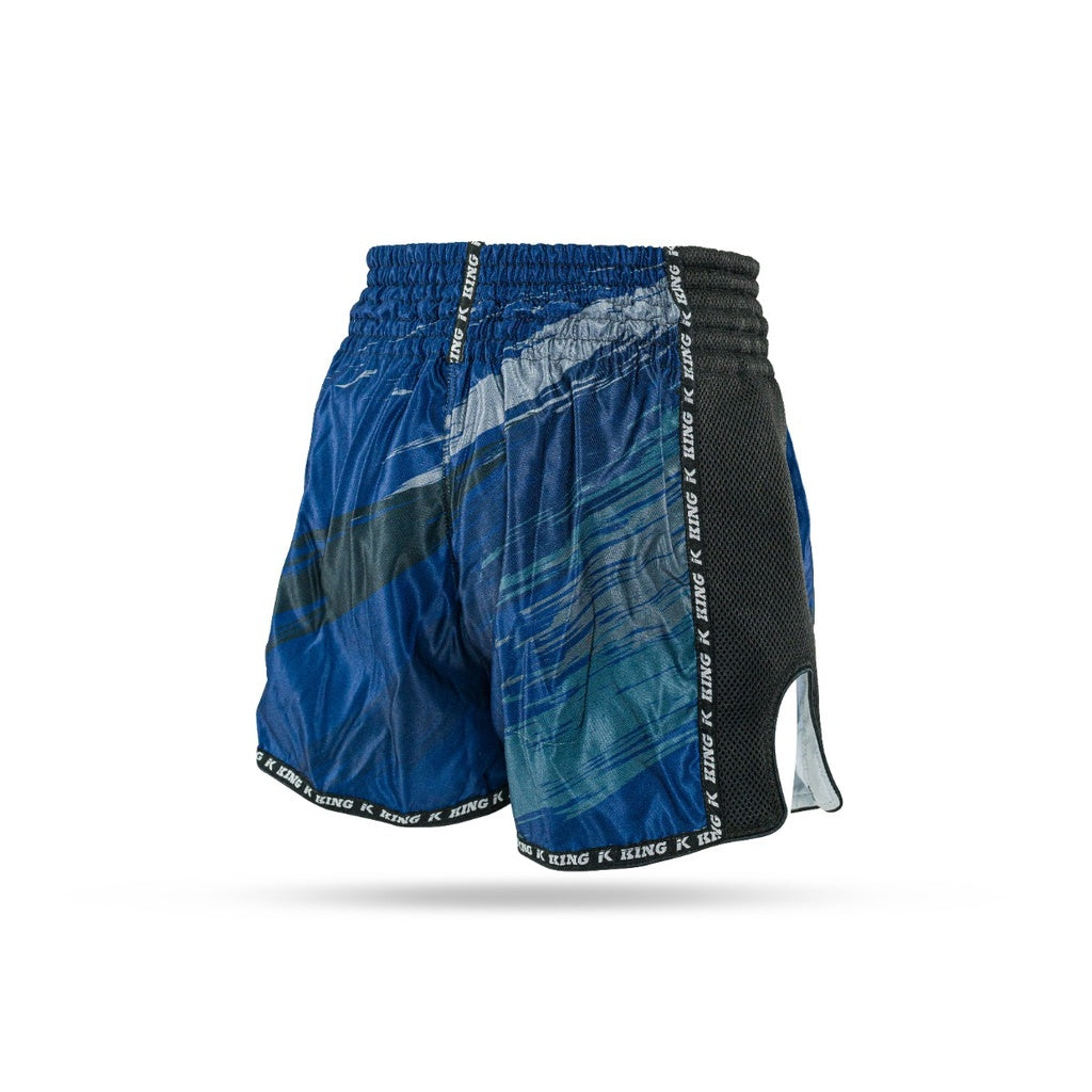 King Pro Boxing Shorts New Wave Blue
