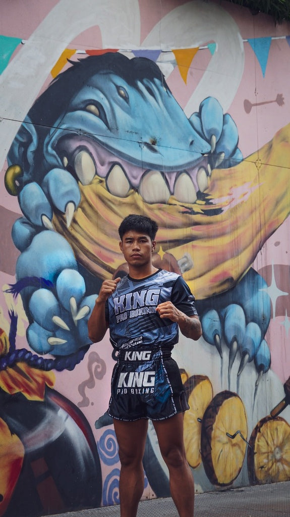 King Pro Boxing Shorts New Wave Black