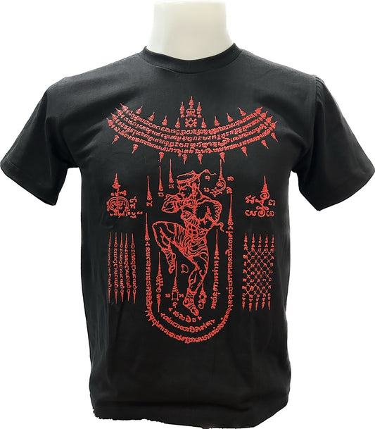 King Muay Thai T-Shirt Sak Yant Red