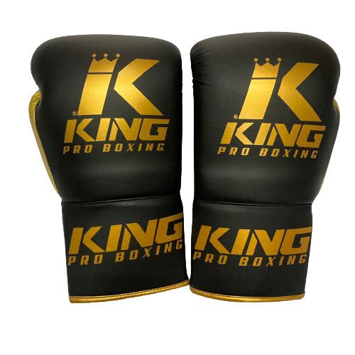 King Pro Boxing Gloves BG Lace Up Black