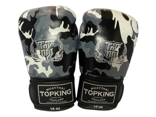 Top King Boxing Gloves "Camouflage"  TKBGEM-03 Grey