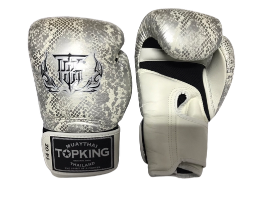 Top King Boxing Gloves Air TKBGSS-02 White Silver N