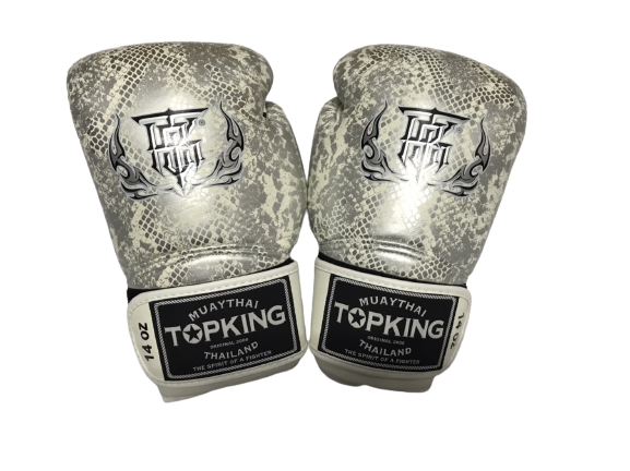 Top King Boxing Gloves Air TKBGSS-02 White Silver N