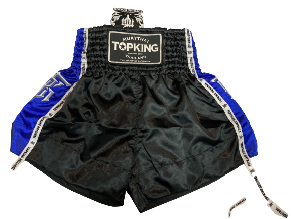 Top King Muay Thai Shorts TKTBS -202 Black Blue (N)