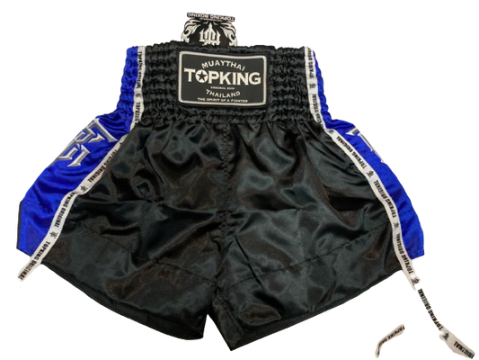 Top King Muay Thai Shorts TKTBS -202 Black Blue (N)