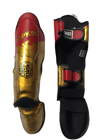 Top King Shinguards TKSGCT-CN01 Fook & Double Happiness Red Gold
