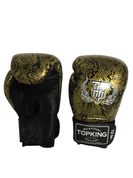 Top King Boxing Gloves "Super Snake" Air TKBGSS-02 Black  Gold N