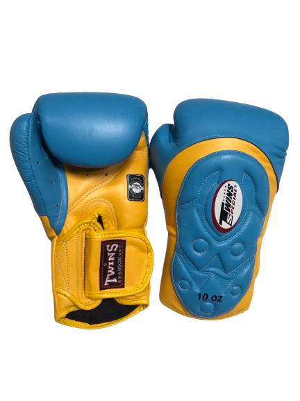 Twins Special BGVL6 Yellow Light Blue Boxing Gloves