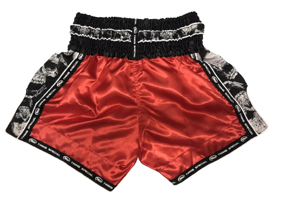 Twins Muay Thai Shorts TBS-SKULL Red