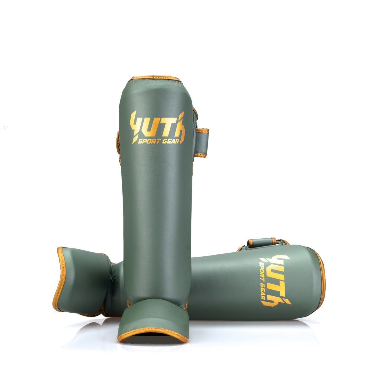 Yuth Shinguards BSL10 Semileather Green Gold
