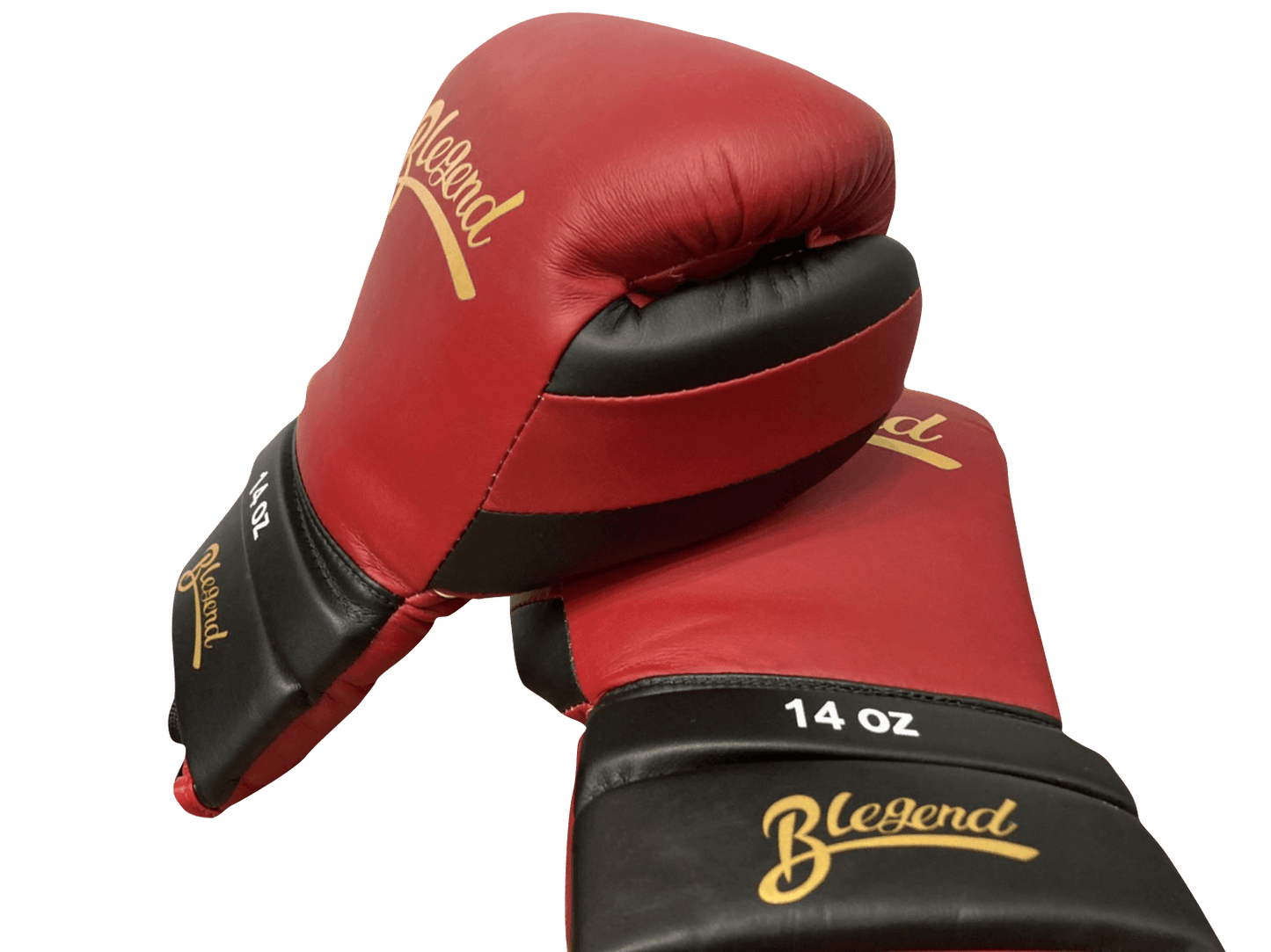Blegend Boxing Gloves BGLLP Lace Up Red Black Matte