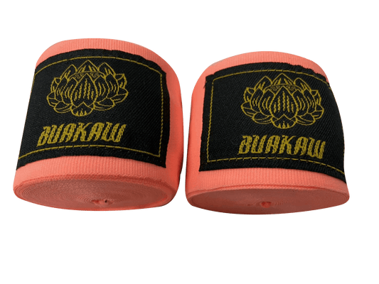Buakaw Handwraps Peach Buakaw