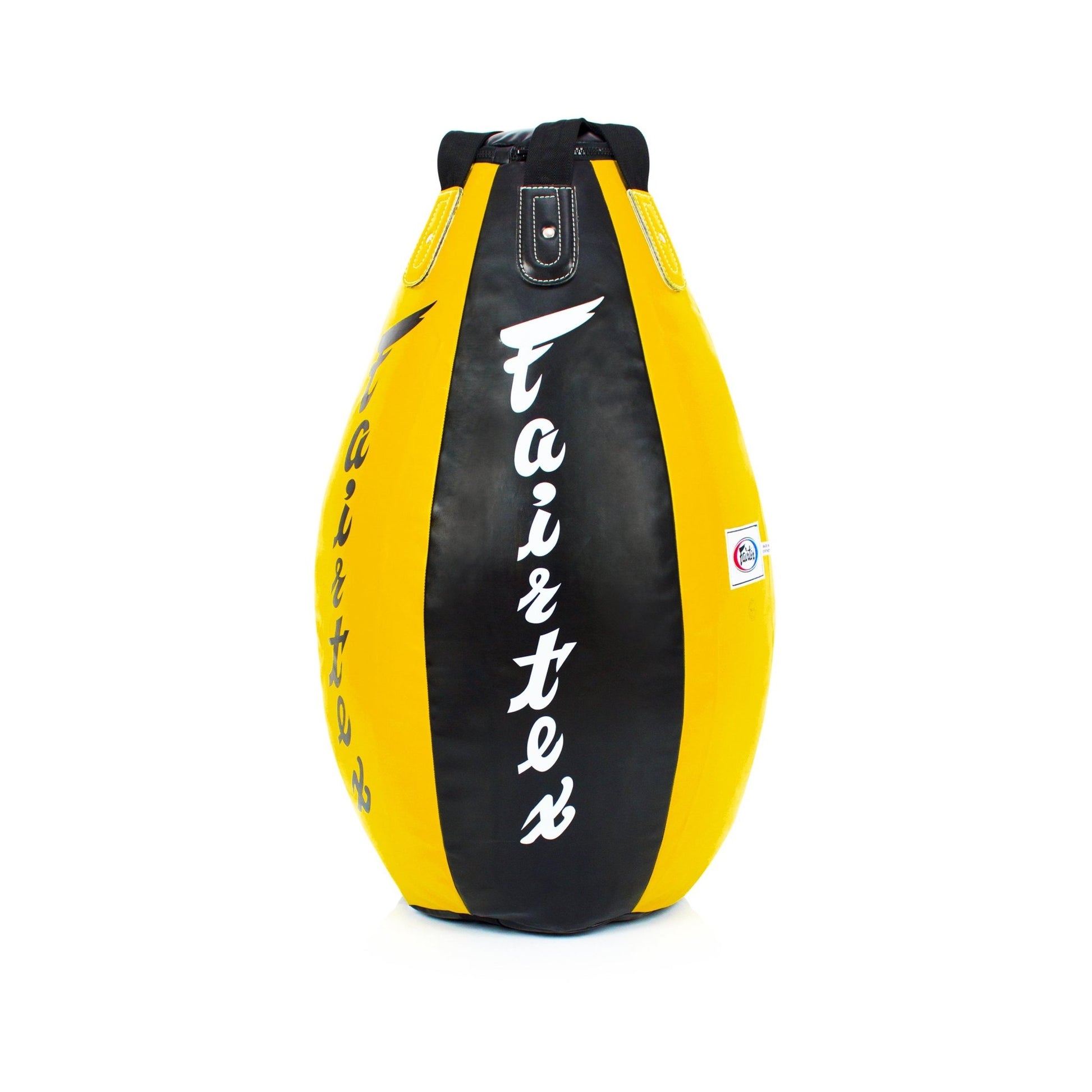 Fairtex Heavy Bag Sandbag HB15Super Tear Drop Heavy Bag Yellow Black