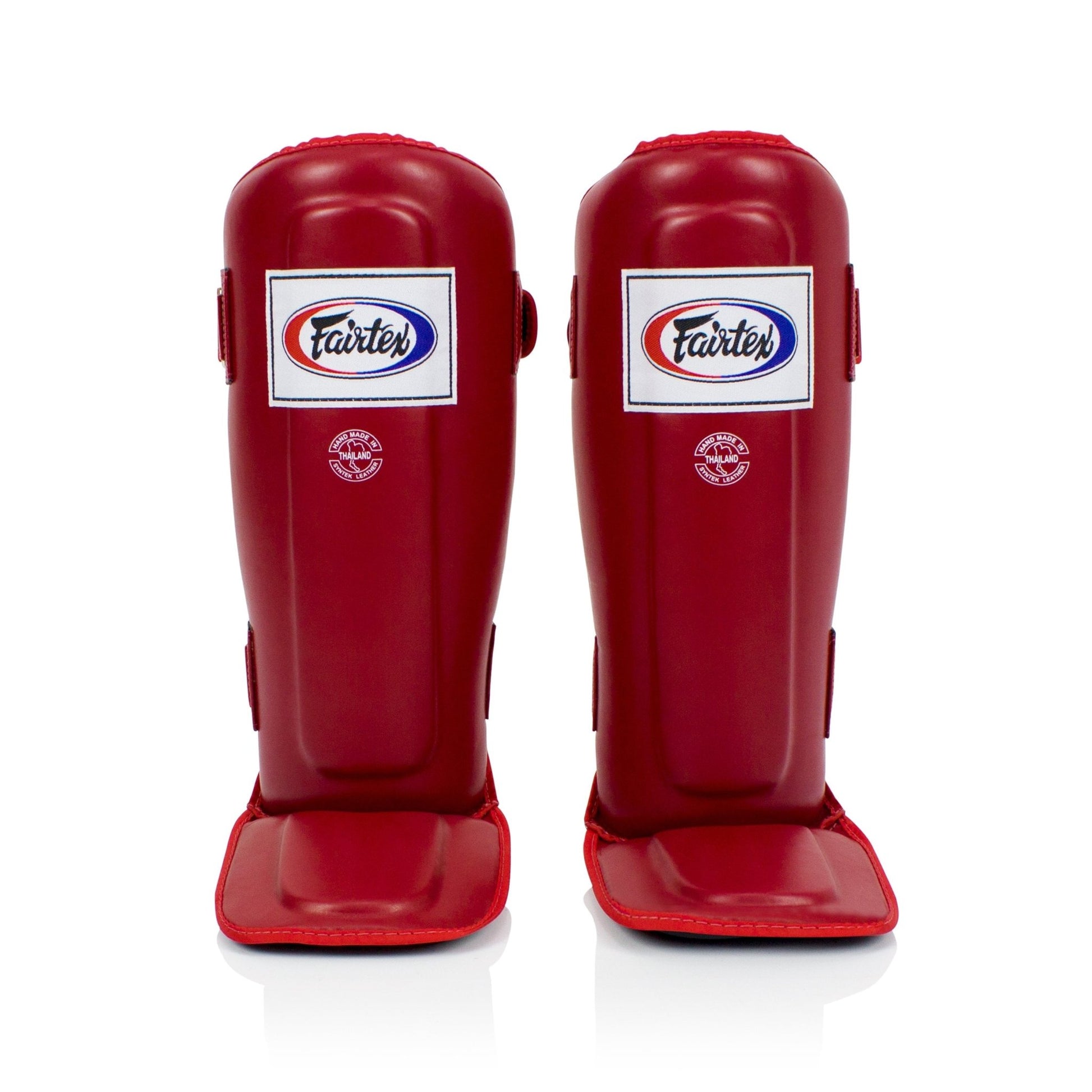 Fairtex Shinguards SP3 Red IN-STEP DOUBLE PADDED PROTECTOR