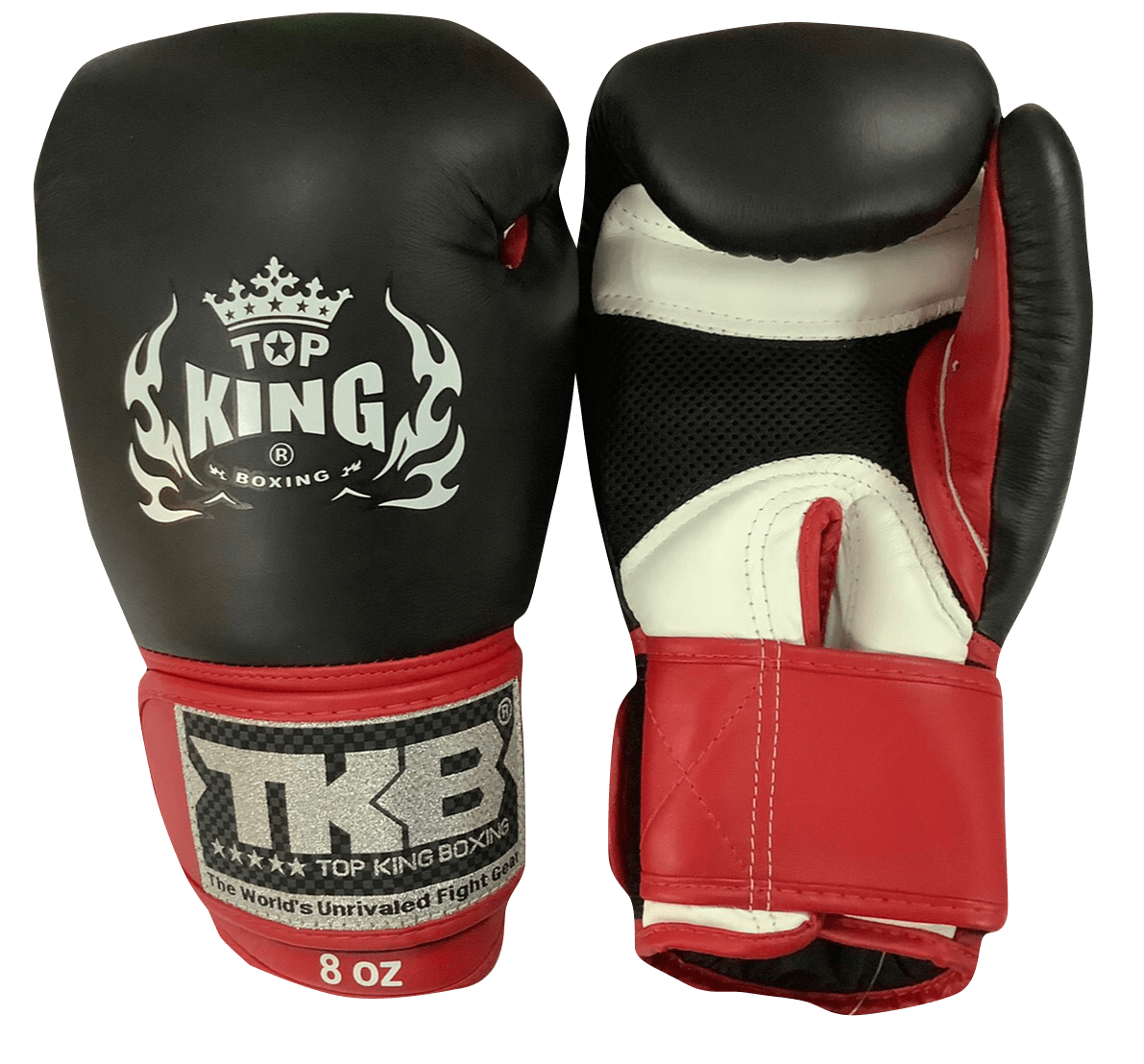 Top King Boxing Gloves Air Velcor TKBGAV Black Red White
