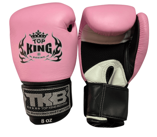 Top King Boxing Gloves Air velrco TKBGAV Pink White Black