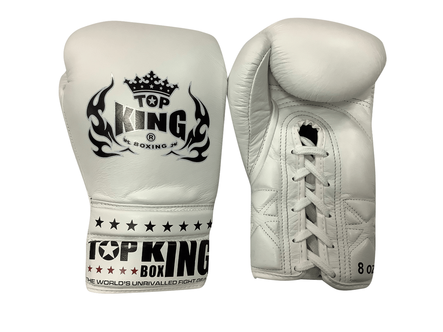 Top King Boxing Gloves Lace Up TKBGSC White - SUPER EXPORT SHOP