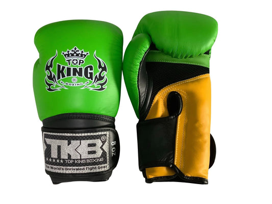 Top King Boxing Gloves "Super" AIR TKBGSA Green Black Yellow