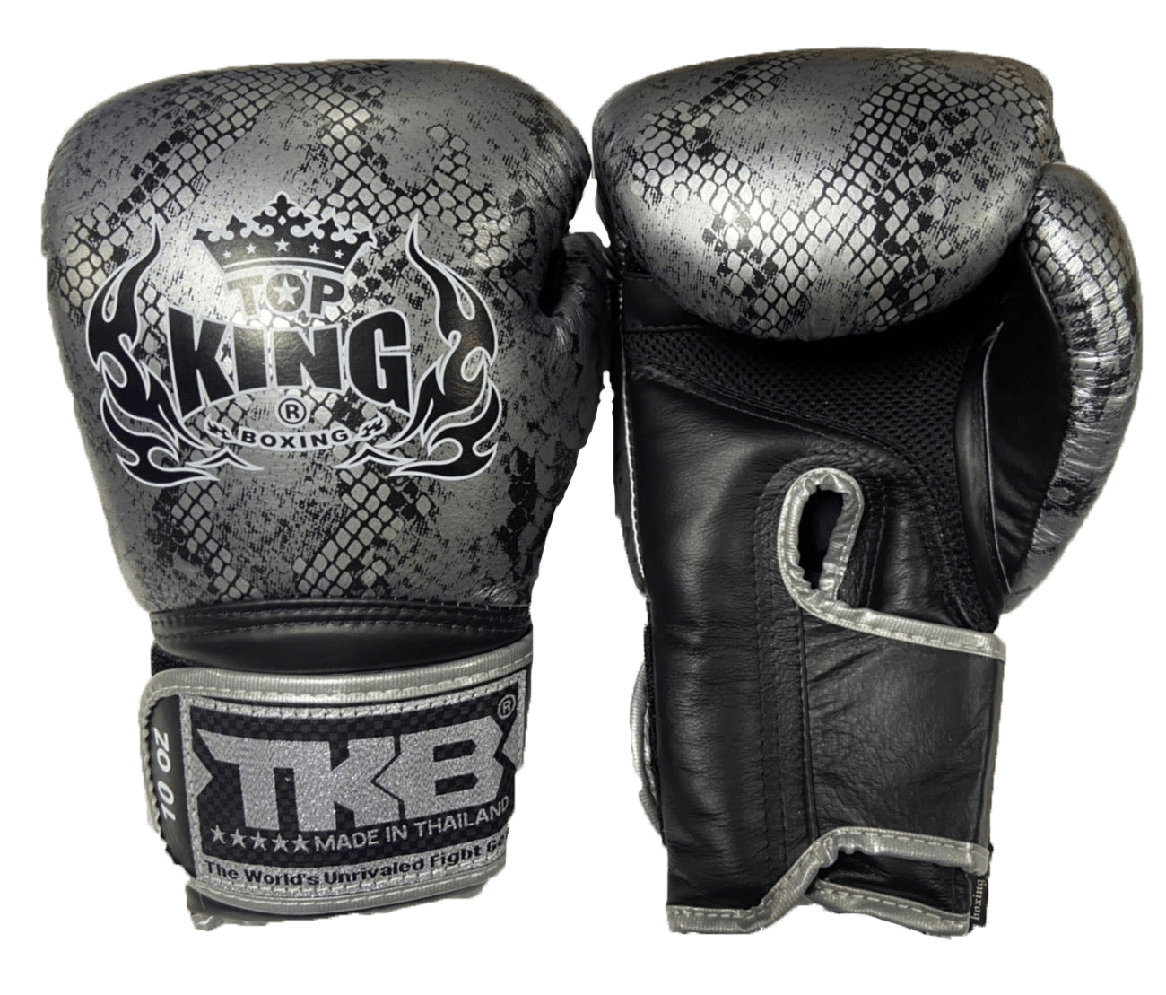 Top King Boxing Gloves "Super Snake" Air TKBGSS-02 Black(Silver) - SUPER EXPORT SHOP